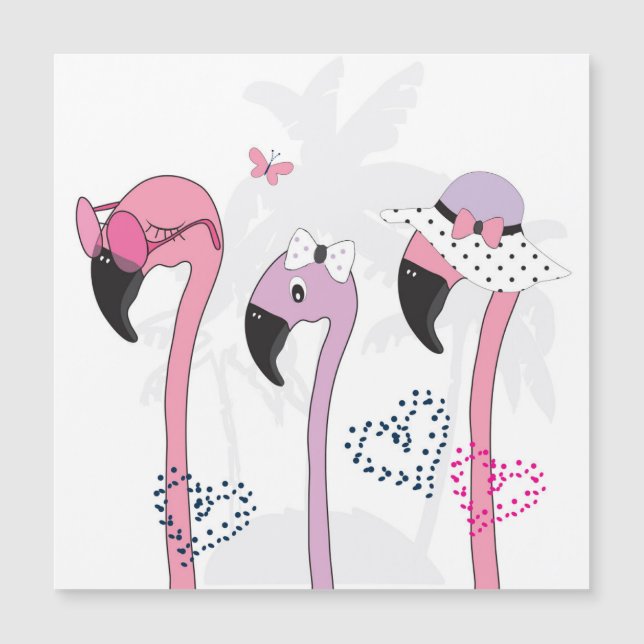 Summer Flamingo: Beach Vintage Illustration. (Front)