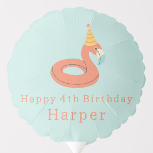 summer flamingo float kids birthday pool party balloon
