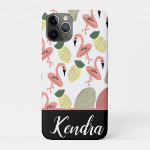 Summer Flamingo Hand Drawn Doodles iPhone 11 Pro Case