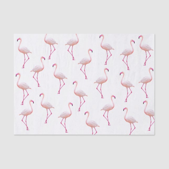 Summer Flamingo Pattern  Tissue Paper (Front)