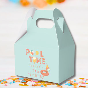 summer flamingo popsicle kids birthday pool party favor boxes