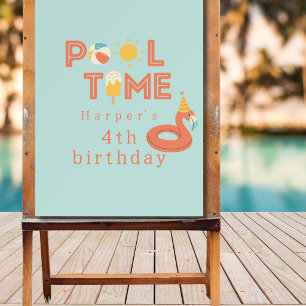 summer flamingo popsicle kids birthday pool party foam board