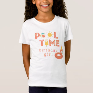 summer flamingo popsicle kids birthday pool party T-Shirt