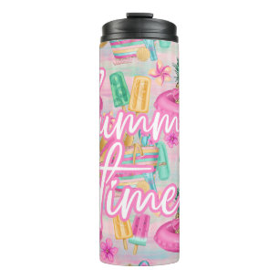 Summer Flamingo Tumbler Pink Beach Drinkware