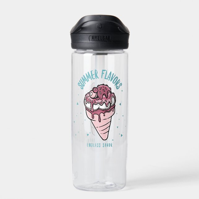Summer Flavors Dripping Ice Cream Water Bottle (Back)