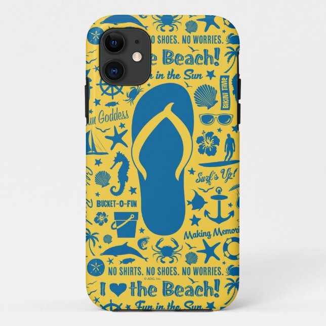 Summer Flip Flop Pattern Case-Mate iPhone Case (Back)