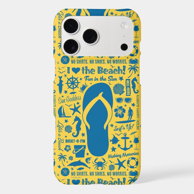 Summer Flip Flop Pattern Case-Mate iPhone Case (Back)