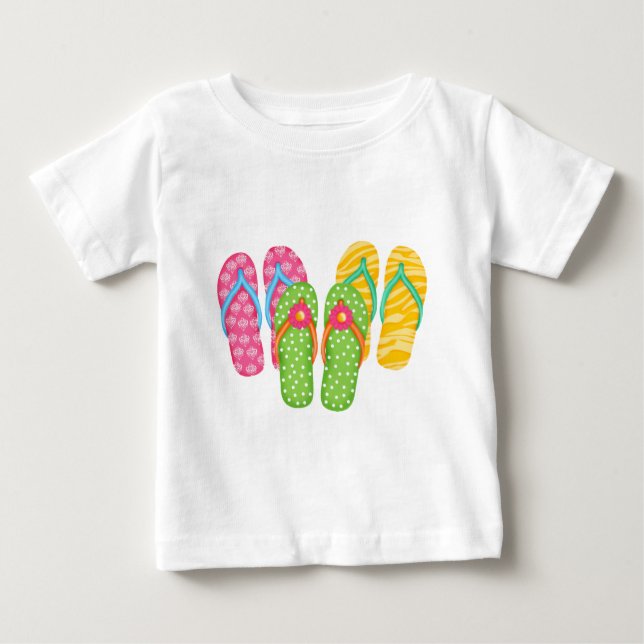 Summer Flip Flops Baby T-Shirt (Front)