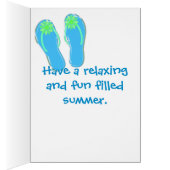 summer flip-flops by pool cards (Inside (Right))