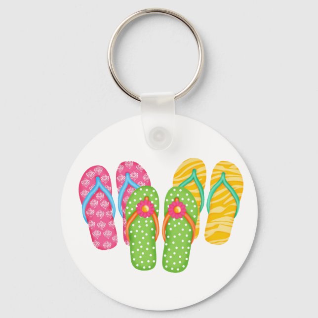 Summer Flip Flops Keychain (Front)