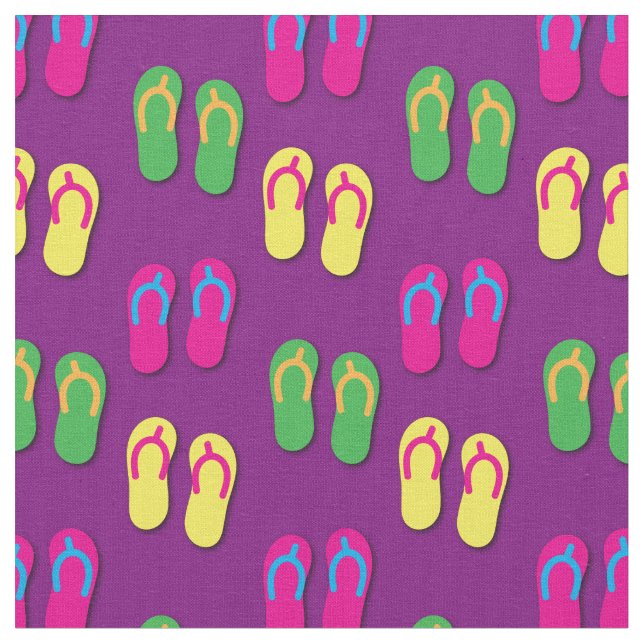 Summer Flip Flops Sandals Fabric (Close Up)