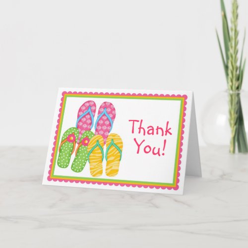 Summer Flip Flops Thank You Card