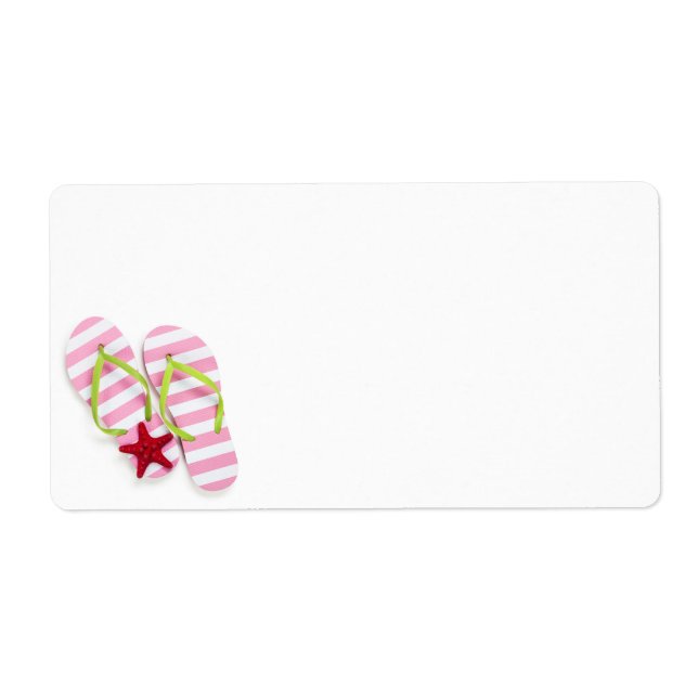 Summer Flip Flops With Starfish Label (Front)