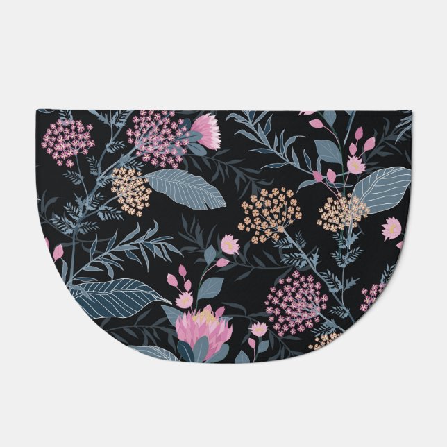 Summer Flora Blooming Garden Flowers Doormat (Front)