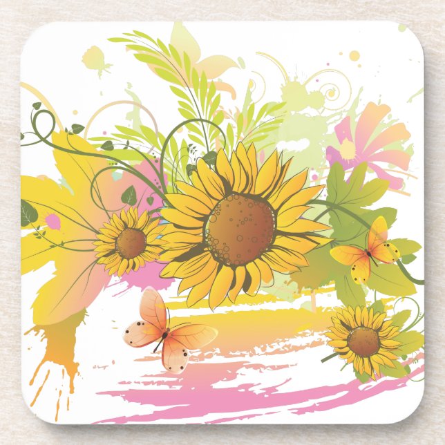 Summer Floral 1A Coaster (Front)