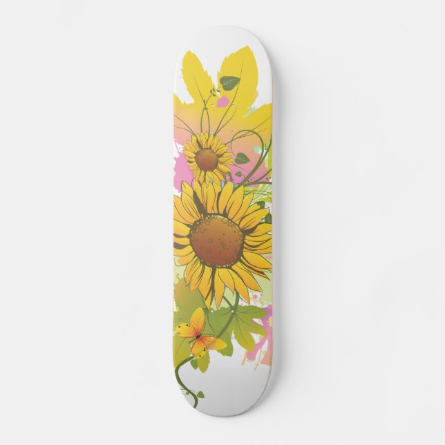 Summer Floral 1A Skateboard Deck (Front)