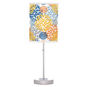 Summer Floral Abstract Bright Colors Pattern Table Lamp