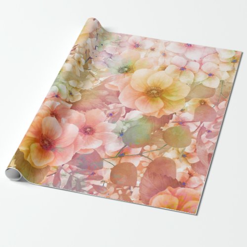 summer floral background wrapping paper