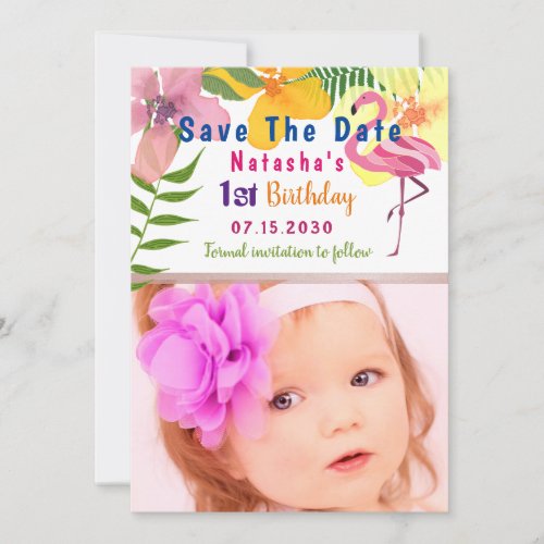 Summer Floral Birthday Save The Date