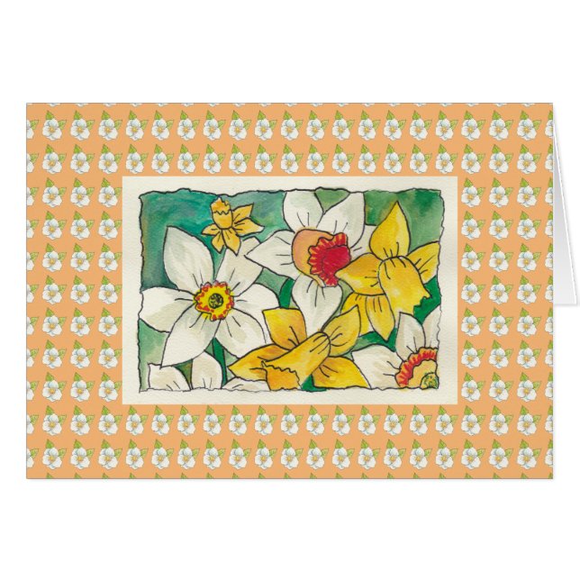Summer Floral, Blank inside Cards (Front Horizontal)