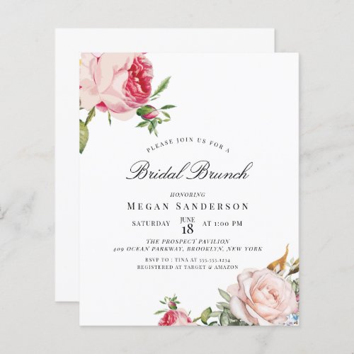 Summer Floral  Bridal Brunch Invitation