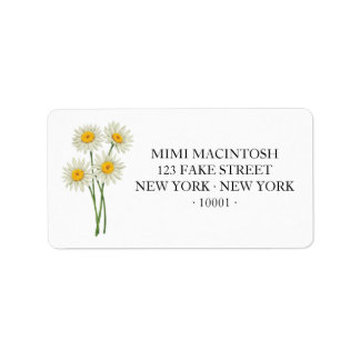 Summer Floral Daisy Sunflower Address Labels