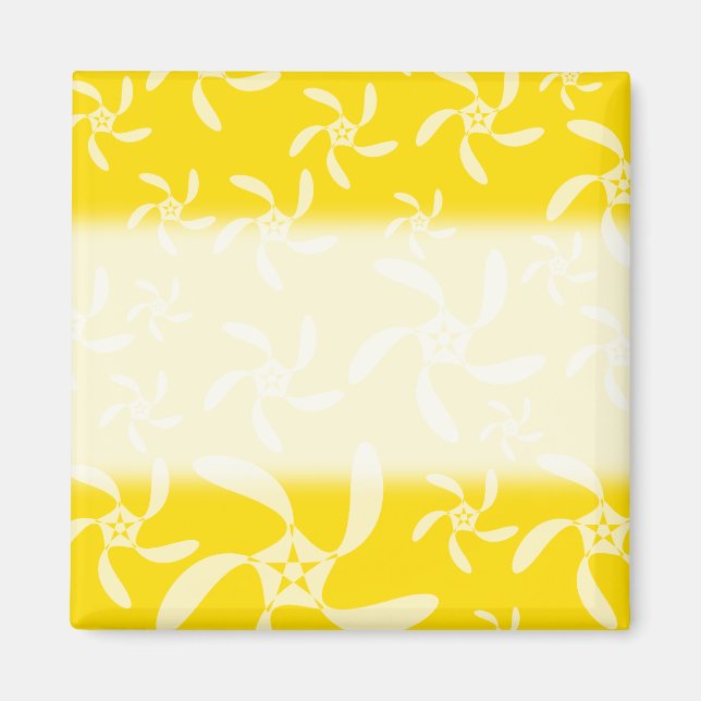 Summer Floral Design. Sunny Yellow. Magnet (Front)