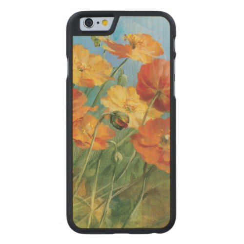 Summer Floral Field Carved Maple iPhone 6 Slim Case