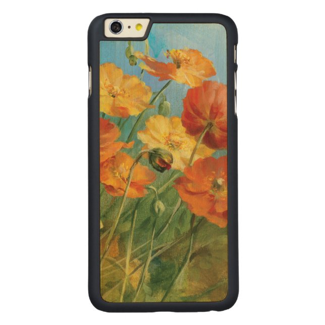 Summer Floral Field Carved Wood iPhone Case (Back)