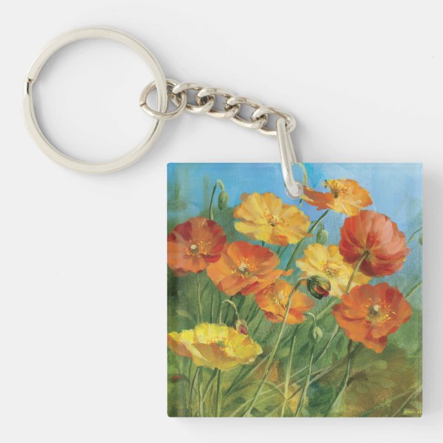 Summer Floral Field Keychain (Front)