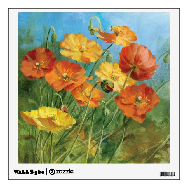 Summer Floral Field Wall Decal (Front)