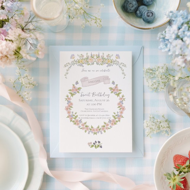 Summer Floral Garden Birthday  Invitation (Creator Uploaded)