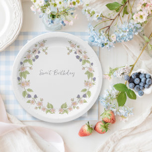 Summer Floral Garden Birthday Paper Plates
