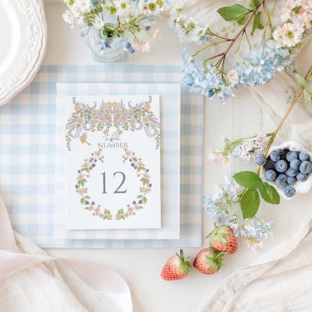 Summer Floral Garden  Table Number (Creator Uploaded)