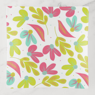 Summer Floral Greenery         Trinket Tray