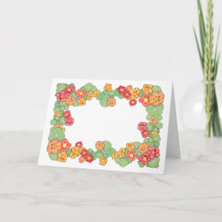 Summer Floral Greeting Card Blank Inside