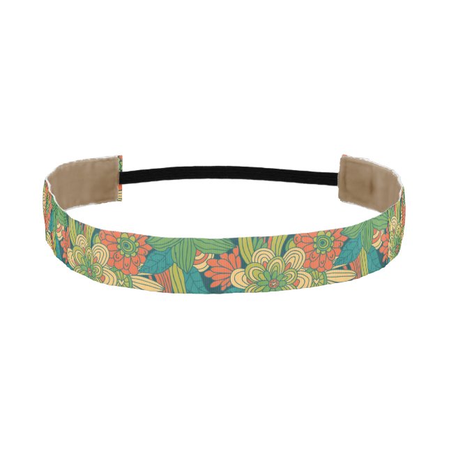 Summer floral pattern athletic headband (Front)