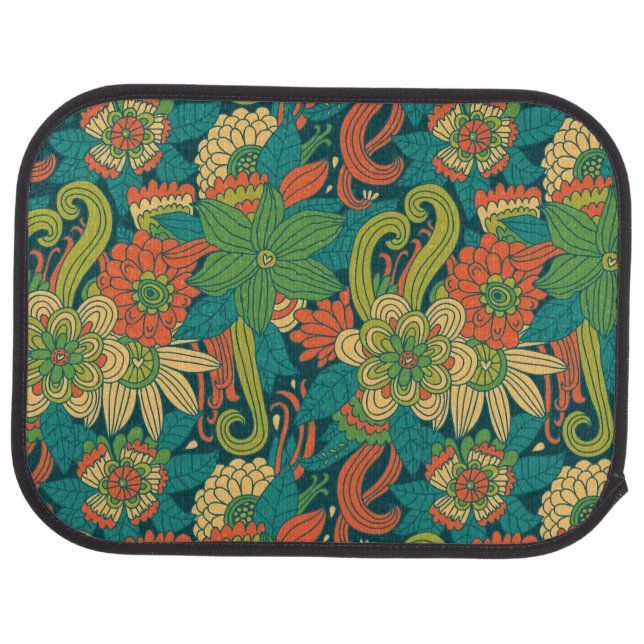 Summer floral pattern car floor mat (Rear)