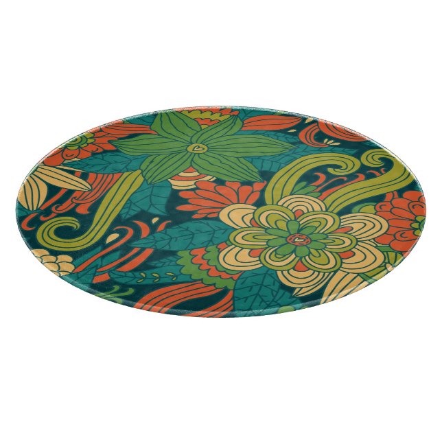 Summer floral pattern cutting board (Corner)