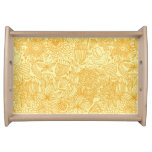 Summer floral pattern in warm colors serving tray