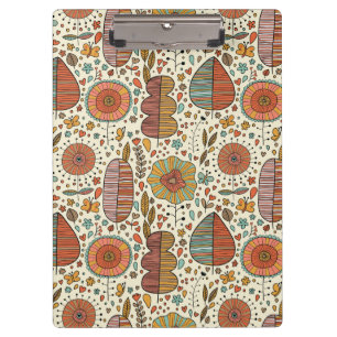 Summer floral pattern made of leaves clipboard