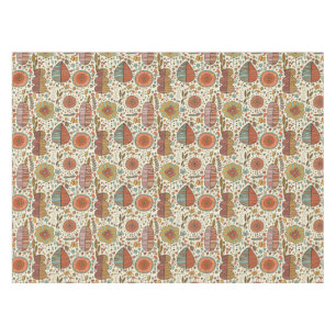 Summer floral pattern made of leaves tablecloth