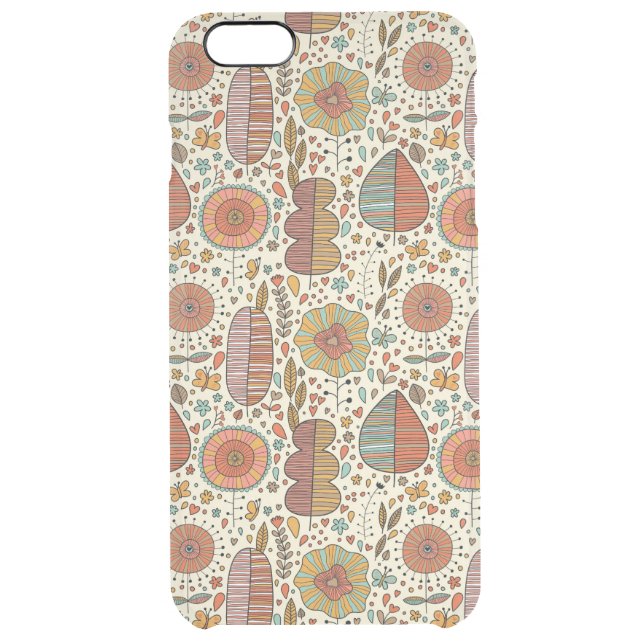 Summer floral pattern made of leaves uncommon iPhone case (Back)