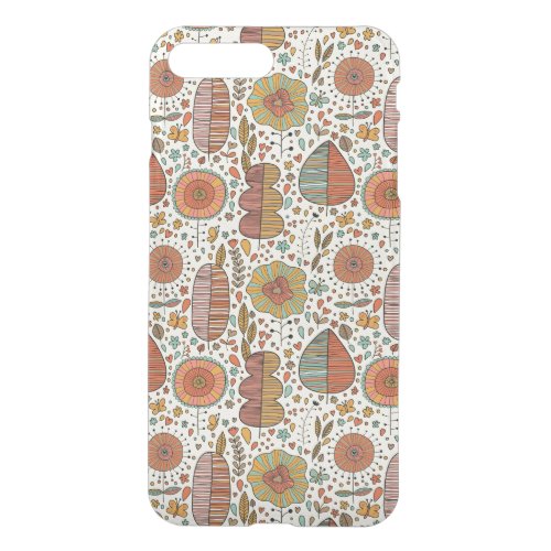 Summer floral pattern made of leaves iPhone 8 plus7 plus case