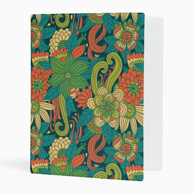 Summer floral pattern mini binder (Front/Inside)
