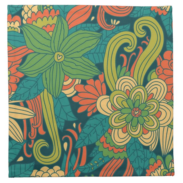 Summer floral pattern napkin (Front)