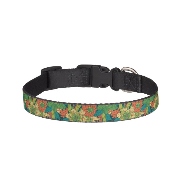 Summer floral pattern pet collar (Front)