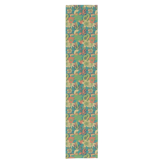 Summer floral pattern short table runner