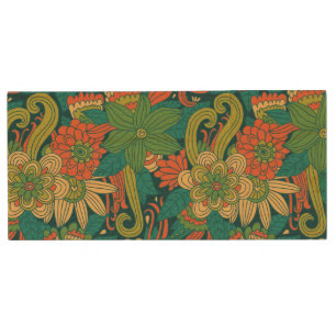 Summer floral pattern wood USB flash drive