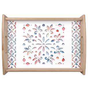 Summer Floral Serving Tray